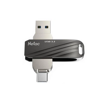 Память USB 3.0/USB Type-C 32 GB Netac US11, черный серебристый (NT03US11C-032G-32BK)